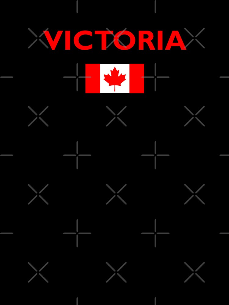 Thumbnail 2 of 2, Kids T-Shirt, Victoria Canada Canadian Flag Dark Color designed and sold by TinyStarCanada.