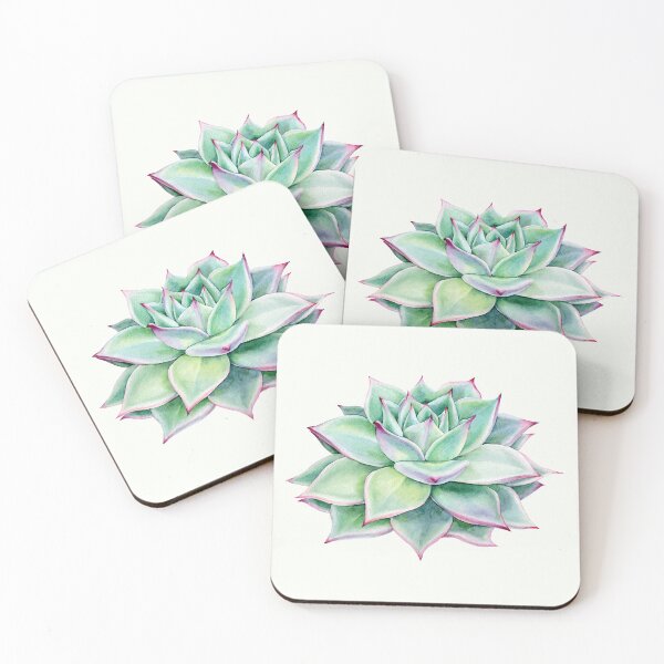 Item preview, Echeveria Colorata Succulent Watercolor Art designed and sold by BotanicPrints.