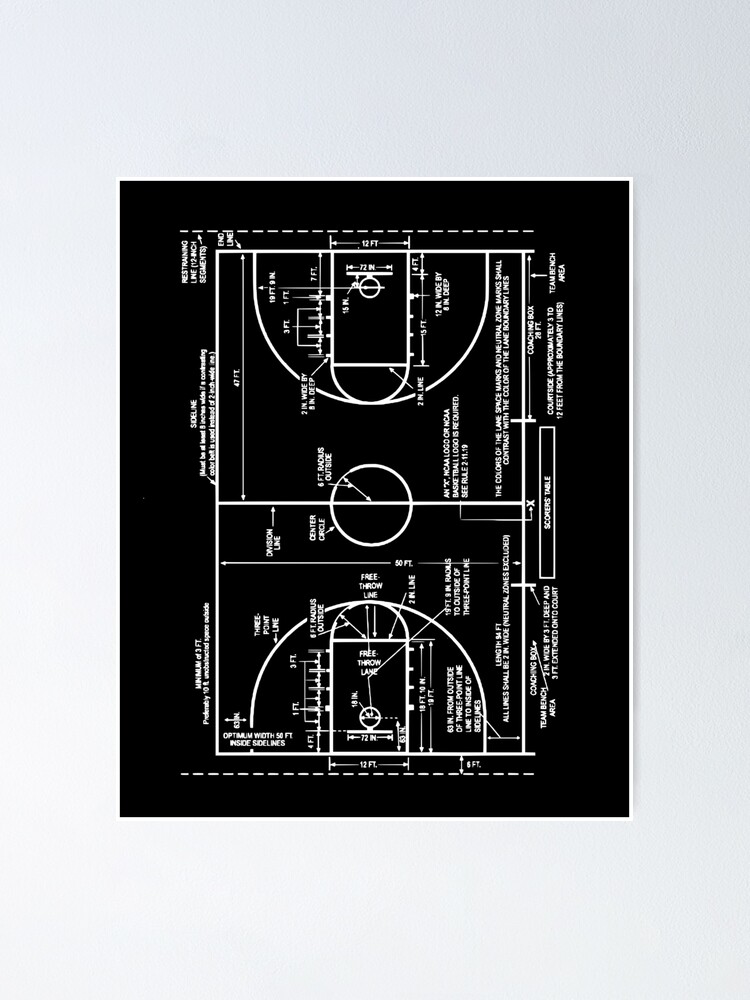 Basketball Court Dimensions & Drawings