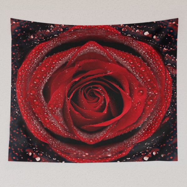 Item preview, Black red rose with water drops designed and sold by Lefteris Betsis.