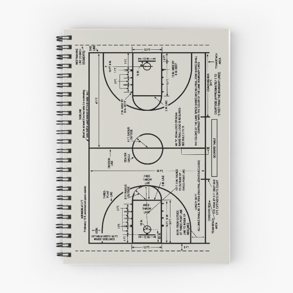 Item preview, Dibujo de patente de dimensiones de cancha de baloncesto designed and sold by MadebyDesign.