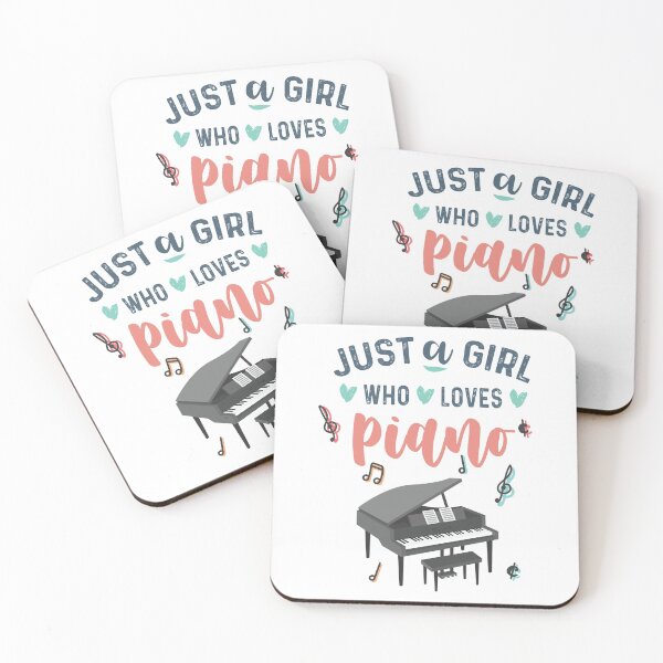 Item preview, Just A Girl Who Loves Piano : Cute Gift Girl Kawaï Tshirt Mom Christmas Piano Lovers Music Lovers designed and sold by Tweizy.