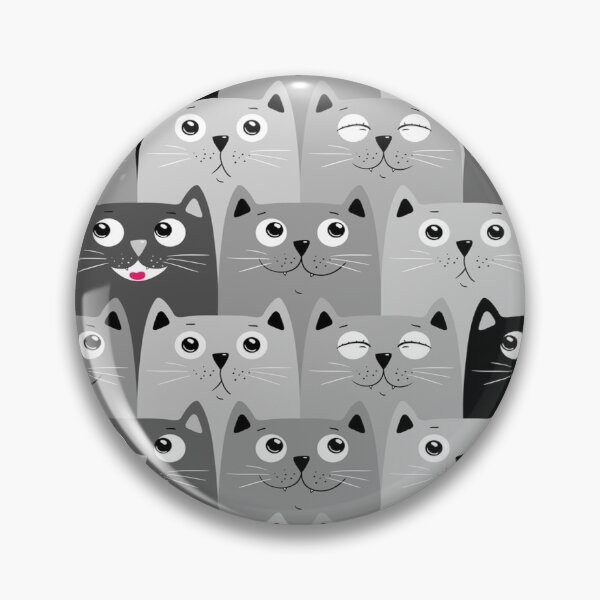 Artikelvorschau, Nettes Katzenmuster Kätzchen Kätzchen Katzen Kätzchen Grau Grautöne Süßes glückliches Junges Kätzchen entworfen und verkauft von Draculaura2009.