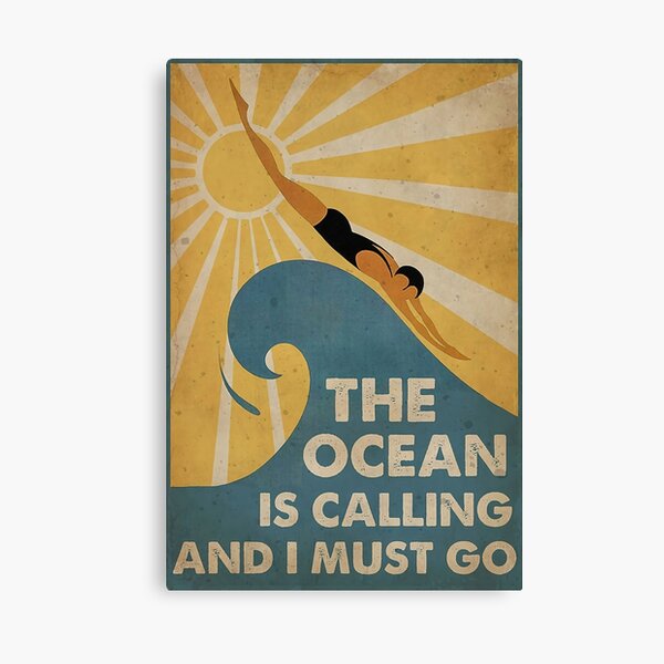 Swimming The Ocean is calling and i must go Canvas Print