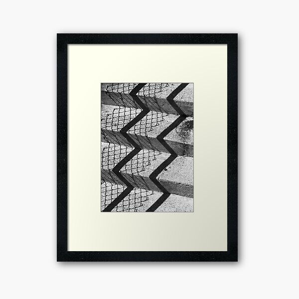 Walking Up The Fence Framed Art Print
