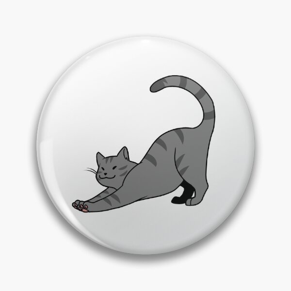 Item preview, Grey Stripe Cat Stretch designed and sold by Ostrich Nest.