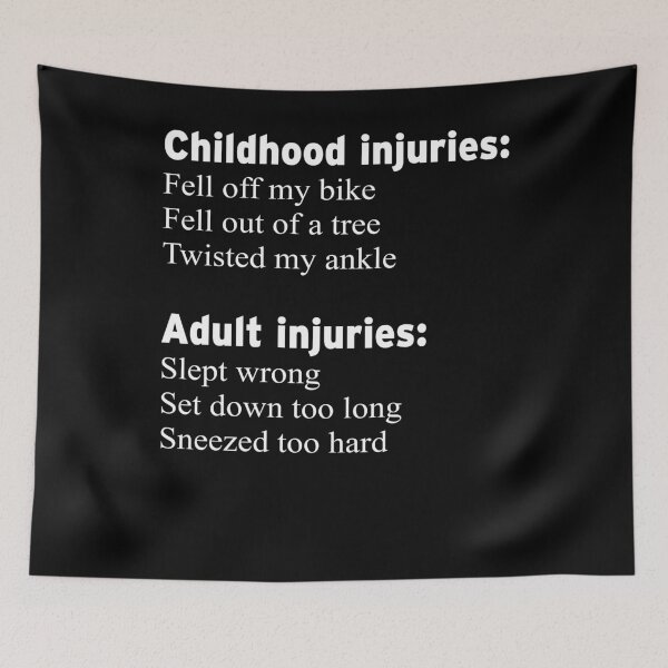Item preview, Childhood injuries vs adult injuries designed and sold by NeXore.