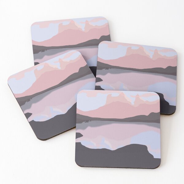 Item preview, Pastel Pink Mountains  designed and sold by anabear-art.