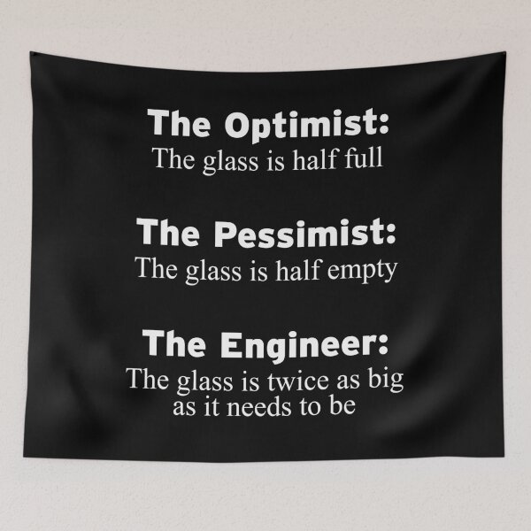 Item preview, Optimist, Pessimist and Engineer: Glass half full designed and sold by NeXore.
