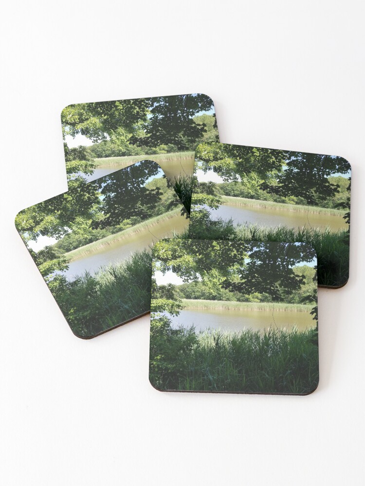 Thumbnail 1 of 5, Coasters (Set of 4), River Through the Trees designed and sold by MamaCre8s.
