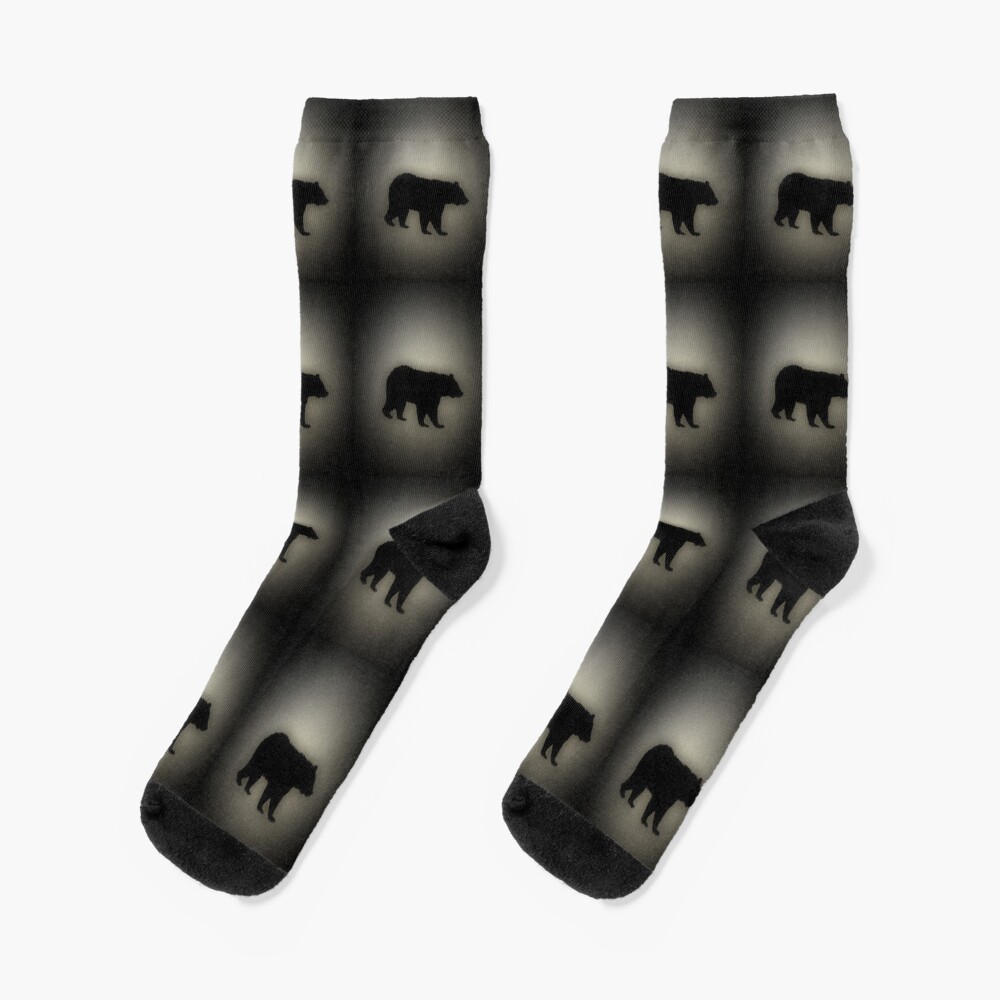 "Black Bear" Socks for Sale by whimsyandbing Redbubble