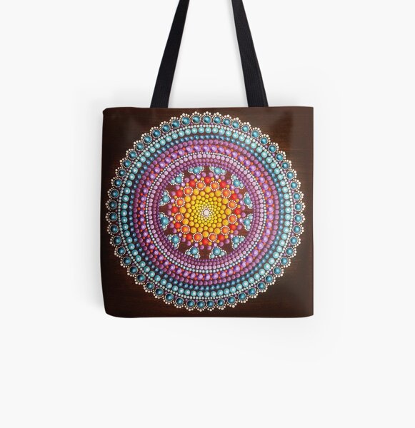 MANDALA - SACRED FIRE All Over Print Tote Bag