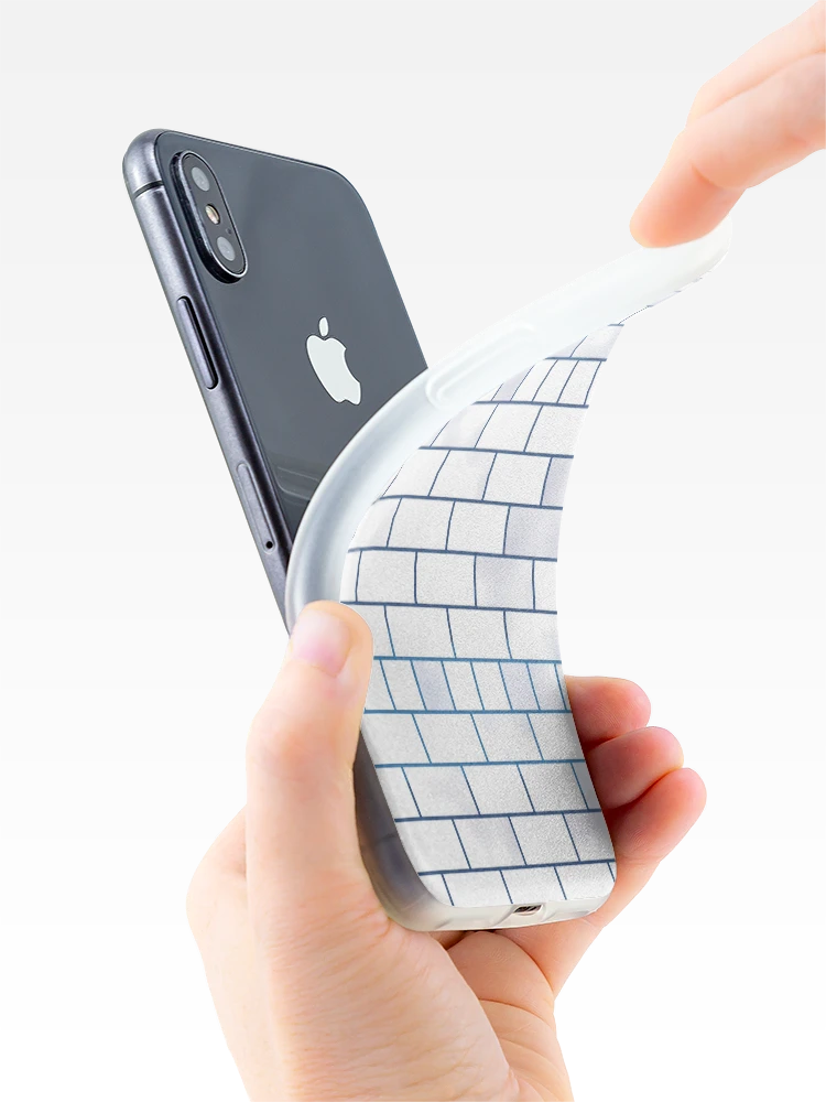 Thumbnail 4 of 5, iPhone Case, Brick Wall - Blue [Roufxis-Rb] designed and sold by RoufXis.