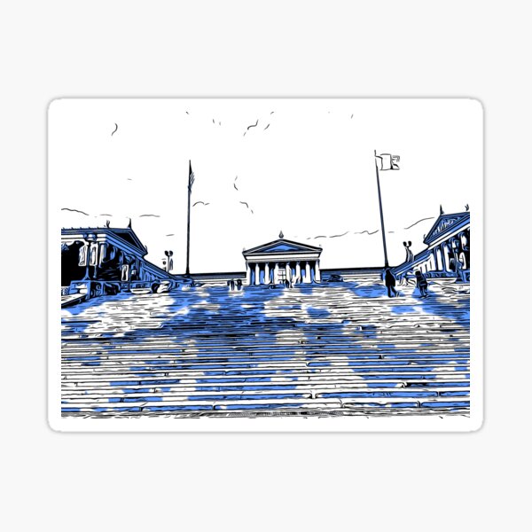 The Rocky Steps in Philadelphia Sticker