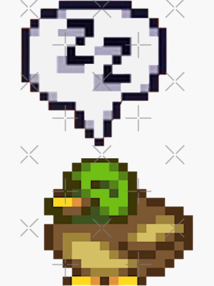 Aperçu 3 sur 3. Sticker avec l'œuvre Canard endormi de Stardew Valley créée et vendue par r9440.