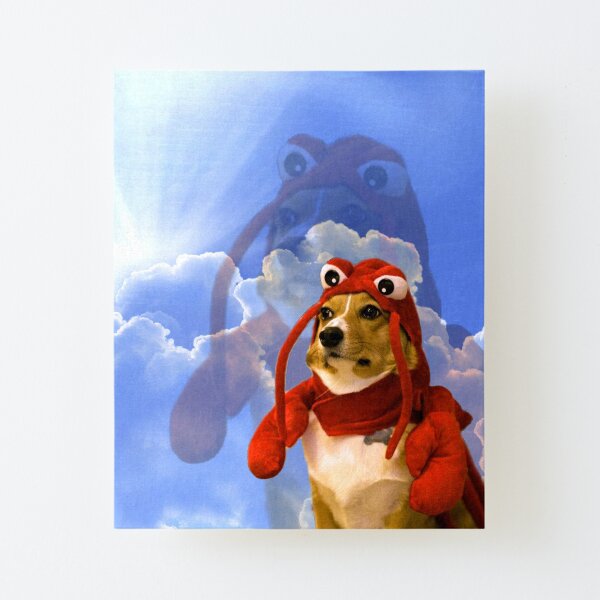 Lobster Corgi, Doggo #1 Canvas Mounted Print