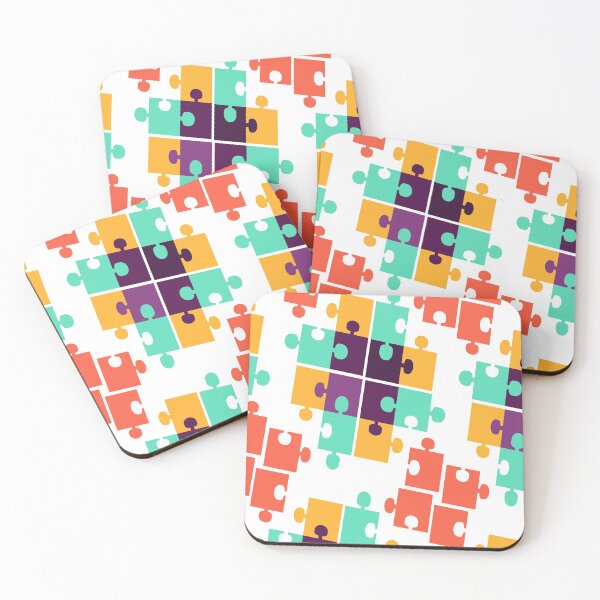 Item preview, Puzzle pieces pattern colorful game designed and sold by Onair555.