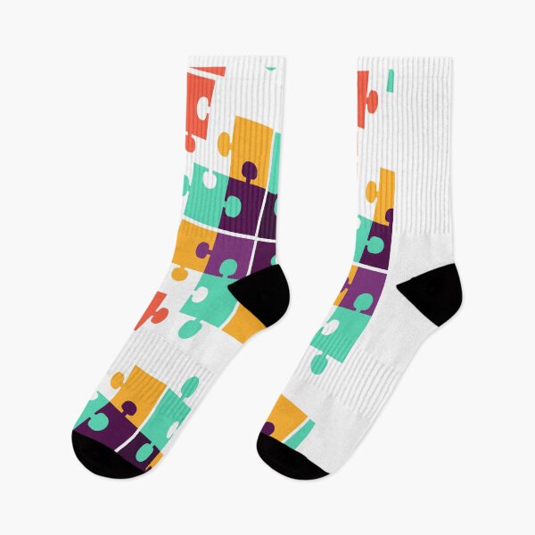 Item preview, Puzzle pieces pattern colorful game designed and sold by Onair555.