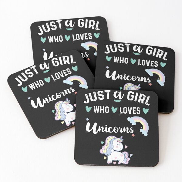 Item preview, Just A Girl Who Loves Unicorns: Cute Gift Girl Kawaï Tshirt Mom Christmas Unicorns Lovers Cute designed and sold by Tweizy.