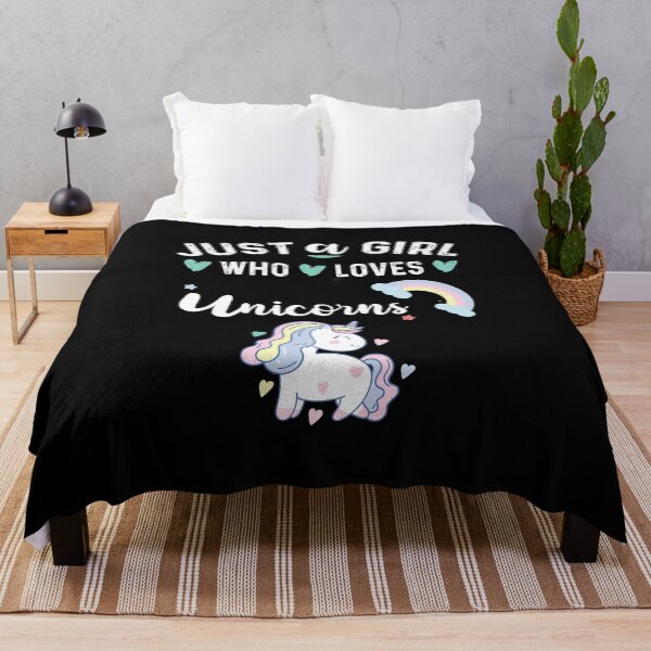 Item preview, Just A Girl Who Loves Unicorns: Cute Gift Girl Kawaï Tshirt Mom Christmas Unicorns Lovers Cute designed and sold by Tweizy.