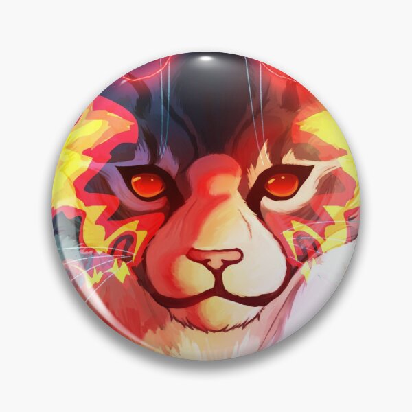 Item preview, Cat Demon Face Mask / Button designed and sold by Tygrii.