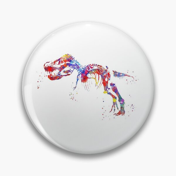 Artikelvorschau, T Rex, Dinosaurier, Aquarell T Rex, T Rex Skelett entworfen und verkauft von Rosaliartbook.