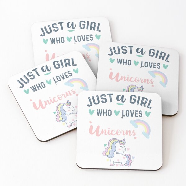 Item preview, Just A Girl Who Loves Unicorns: Cute Gift Girl Kawaï Tshirt Mom Christmas Unicorns Lovers Cute designed and sold by Tweizy.