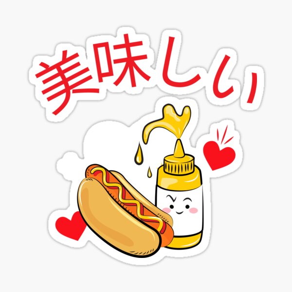 Delicious Hot Dog Stickers Redbubble - hotdog doge roblox