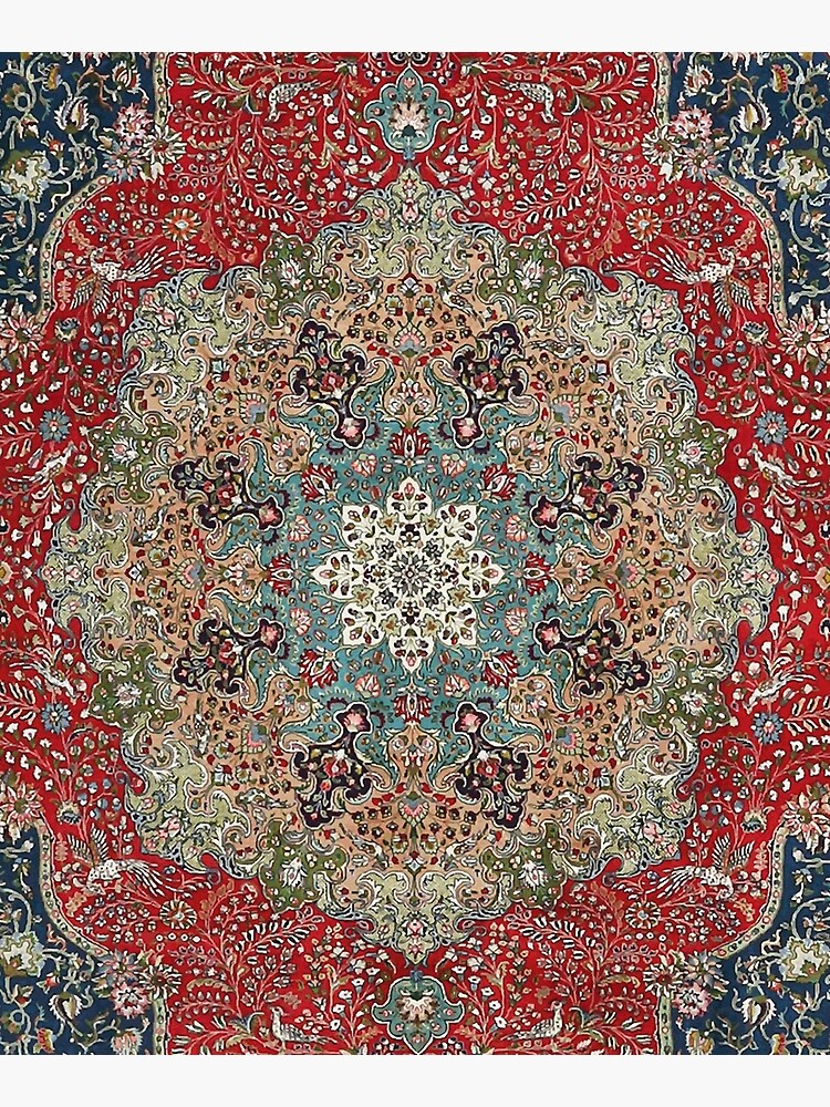 "Vintage Antique Persian Carpet Print" Mounted Print for Sale by