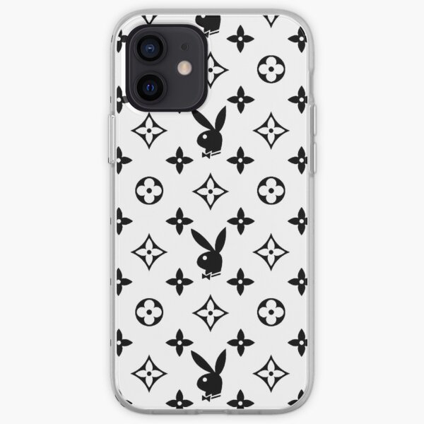 playboy logo black and white iPhone Soft Case