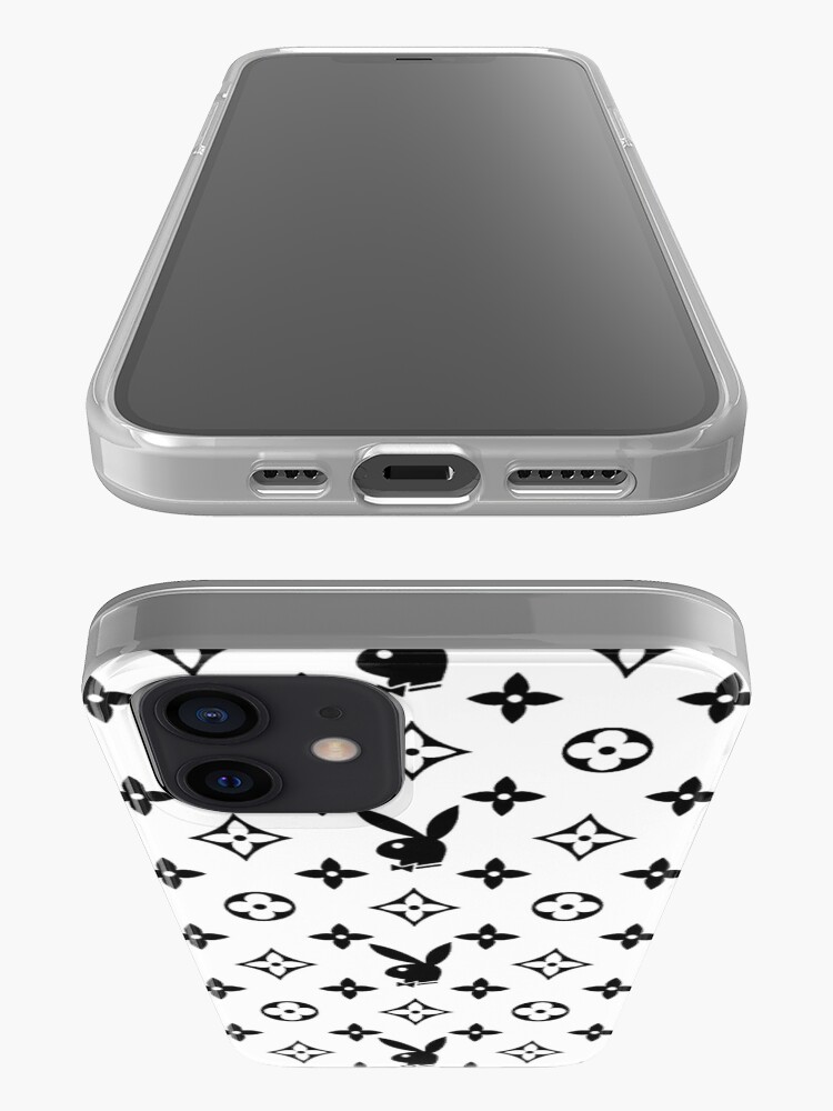 Alternate view of playboy logo black and white iPhone Case & Cover