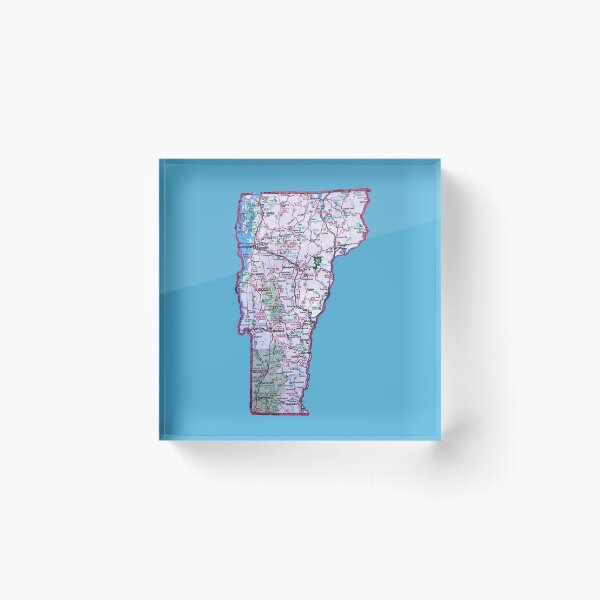 Item preview, Hoja de ruta de Vermont designed and sold by Havocgirl.
