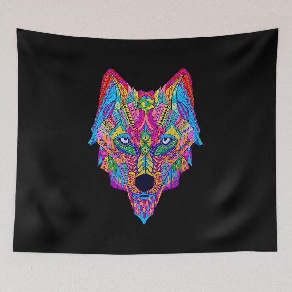Item preview, Psychedelic Wolf designed and sold by Bododobird.