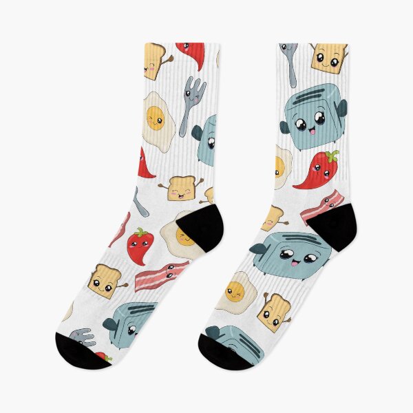 Item preview, Kawaii Breakfast Pattern designed and sold by ValentinaHramov.