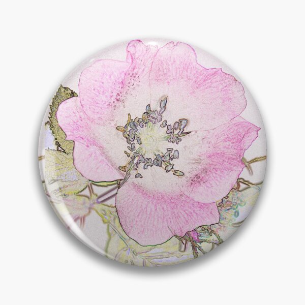 Item preview, Brier rose, pink pen and ink style designed and sold by Latch Farm  Studios.