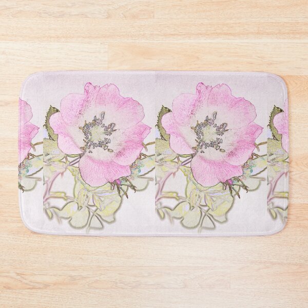Item preview, Brier rose, pink pen and ink style designed and sold by Latch Farm  Studios.