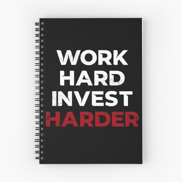 Item preview, Work hard Invest harder stock finance gift idea designed and sold by NeXore.
