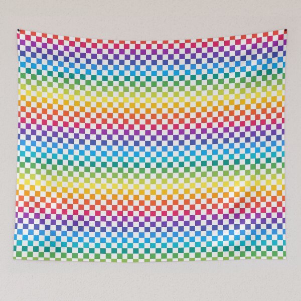 Item preview, Rainbow Check White designed and sold by DracoStyles.