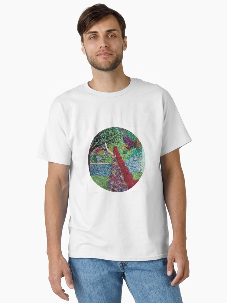 Thumbnail 1 of 7, Classic T-Shirt, Lady Swirl designed and sold by SewingSongbird.