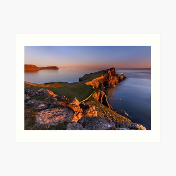 Neist Point Sunset Isle of Skye Scotland. Art Print