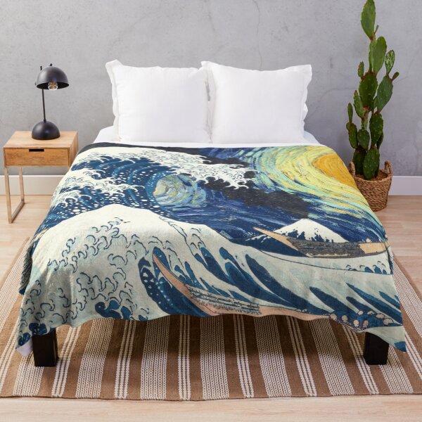 Item preview, Starry Night Over the Great Wave Off Kanagawa-Hokusai and Vincent Van Gogh designed and sold by anthonylonder.