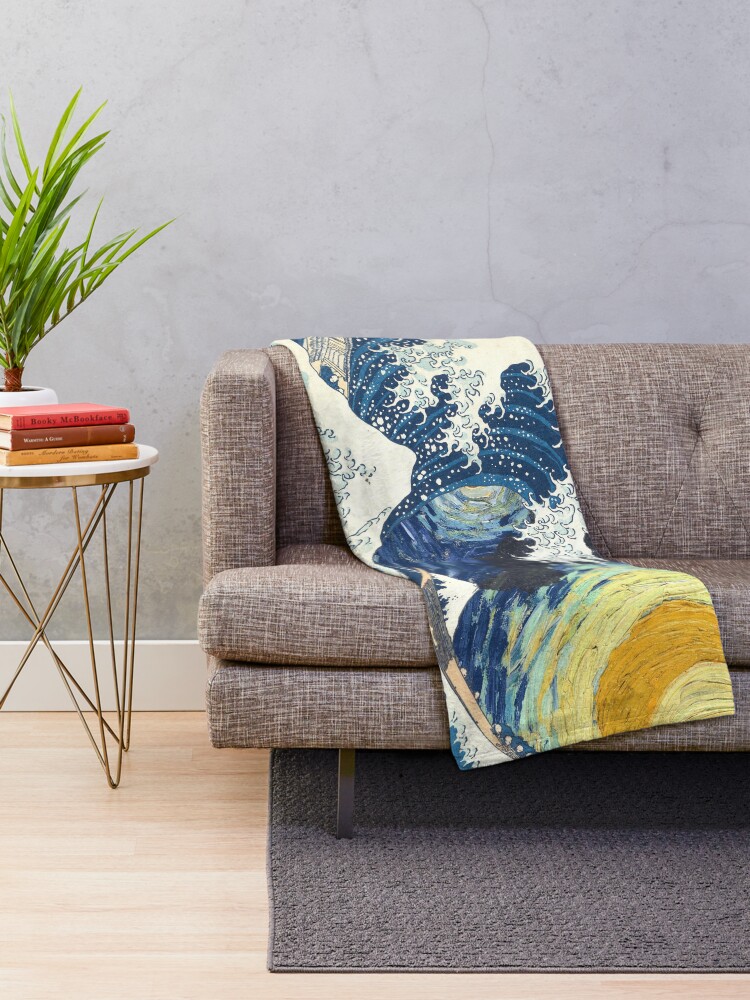 Reproduction Toile Van Gogh Nuit étoilée Ou Hokusai Grande Vague - Plusieurs Tailles, Encadrée Ou Non