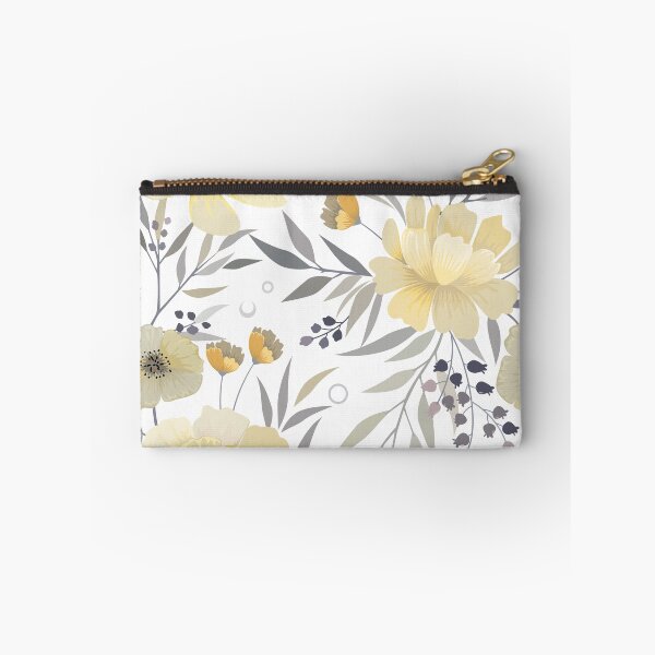 Item preview, Modern Print Floral, Yellow, Gray and White designed and sold by meggydesigns.