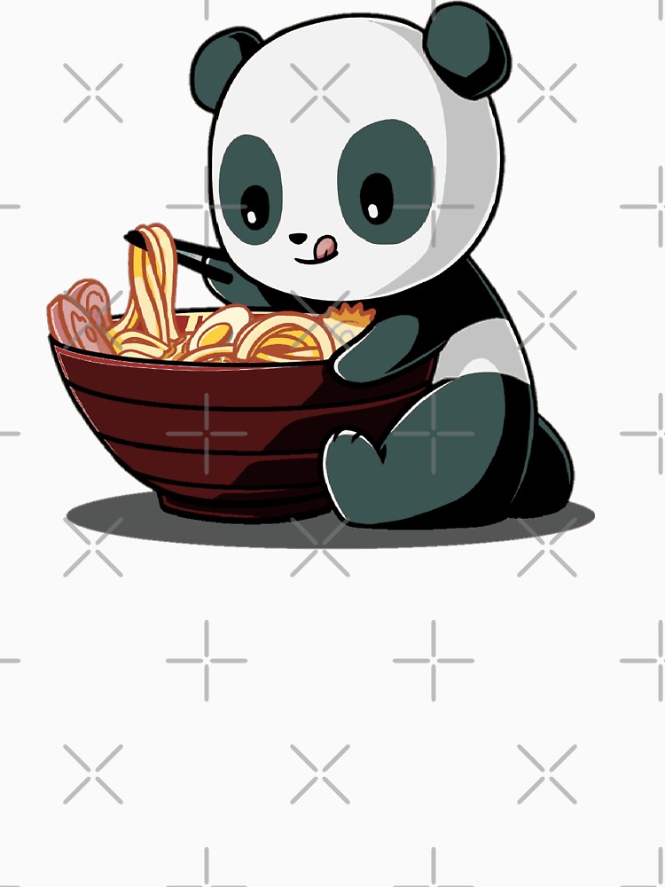 Panda eating ramen, ramen panda, cute bear | Pullover Hoodie