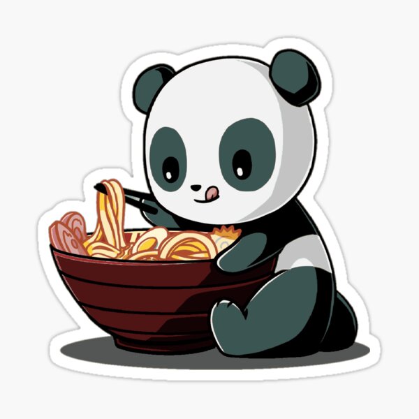 Item preview, Panda eating ramen, ramen panda, cute bear designed and sold by isitsupperyet.