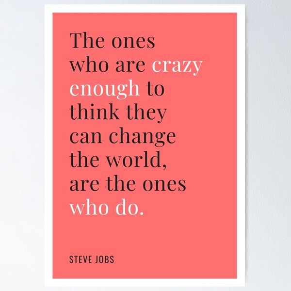 Item preview, Motivational Quote by Steve Jobs designed and sold by LADYGOODMOOD.