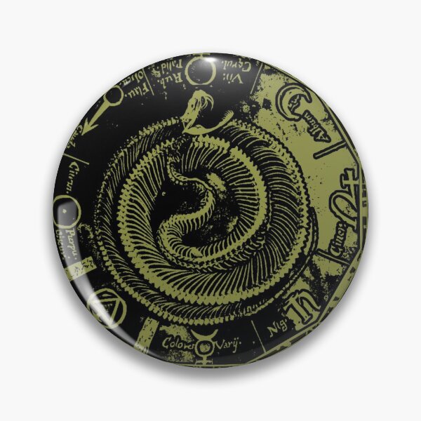 Item preview, Gold Serpent Magic Skeleton Astrological Sacred Geometry Totem  designed and sold by esotericorigins.