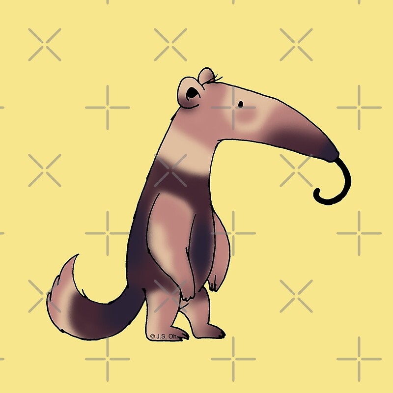 "Cute anteater " by CuteCartoon | Redbubble