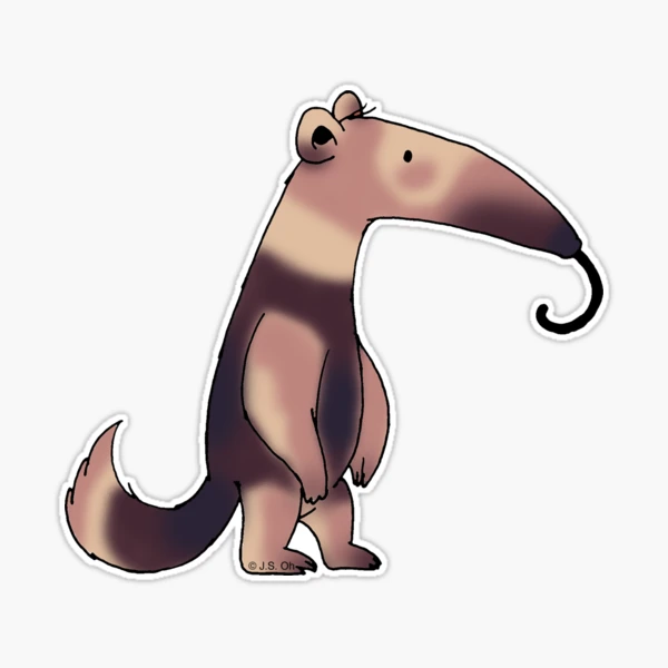 T Pose Anteater Sticker for Sale by AnteaterGuy