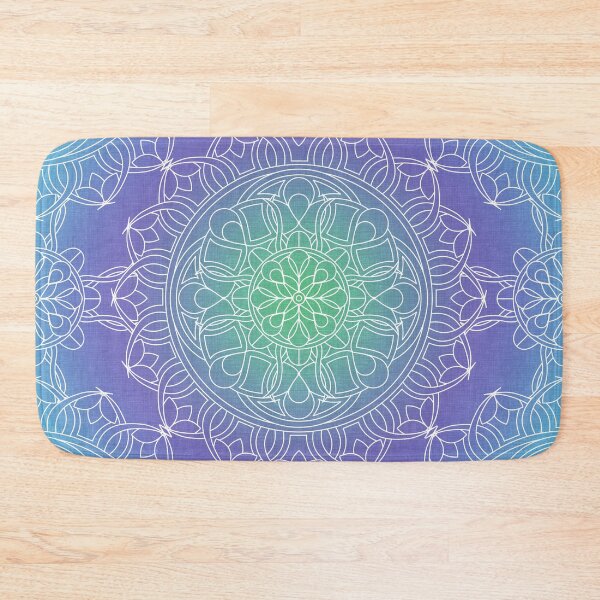 Item preview, Blue and White Lace Mandala designed and sold by Kelly Dietrich Mandala & Fractal Art.